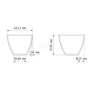 Tiegel Porzellan - mittelhoch - 20 ml | 79MF/7a